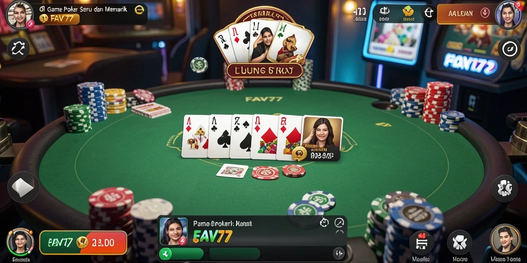 Screenshot gameplay FAV77 yang menampilkan aksi seru Poker.
