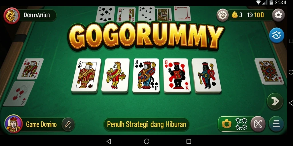 Tampilan gameplay seru dari GOGORUMMY dengan strategi Domino.