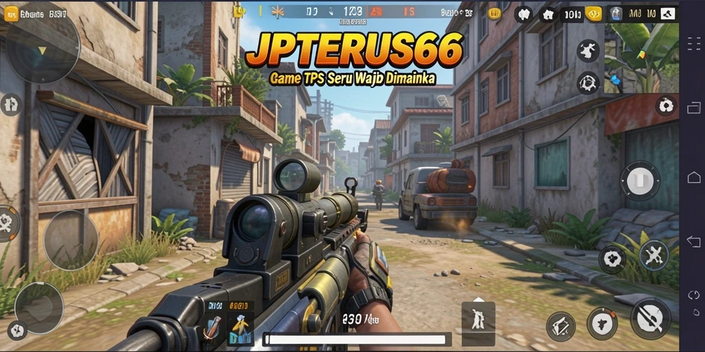 Tangkapan layar game JPTERUS66 dengan aksi tembak-menembak seru.