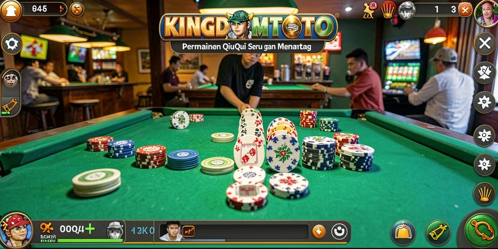 Tampilan gameplay menarik KINGDOMTOTO dalam permainan QiuQiu.