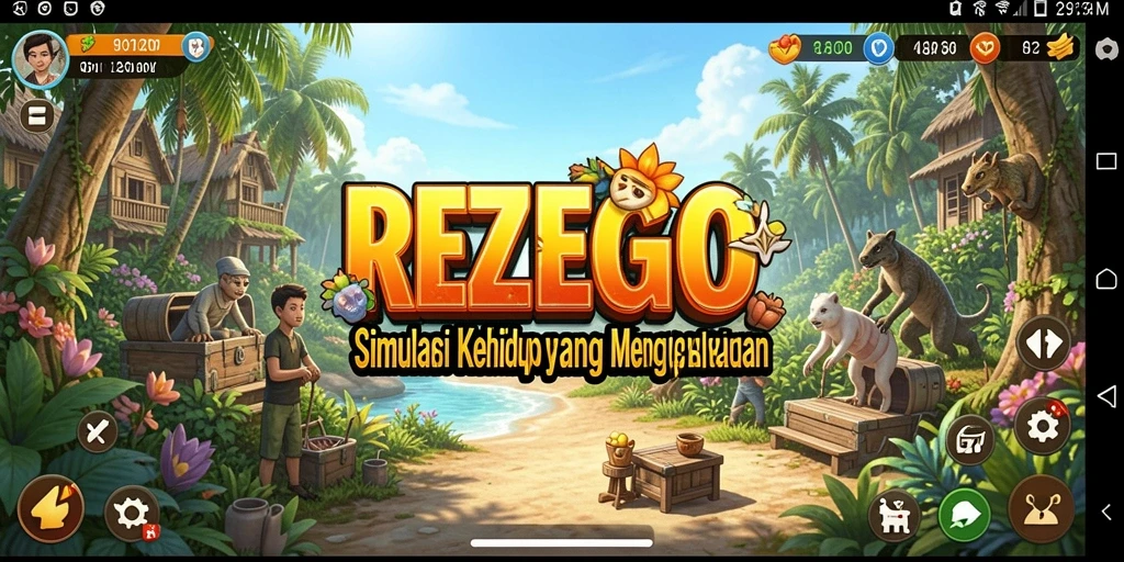 Tangkapan layar menunjukkan gameplay menarik dalam REZEGO di dunia simulasi.