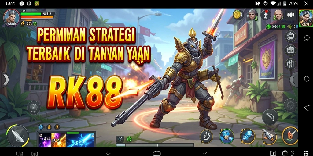 Screenshot gameplay RK88 menampilkan aksi strategis yang intens.