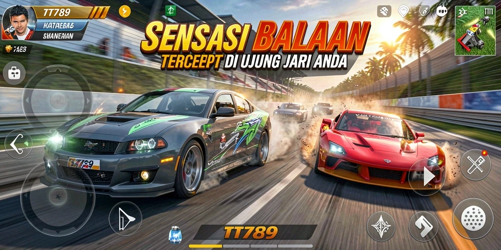 Gameplay balapan seru dan adrenalin tinggi di TT789.