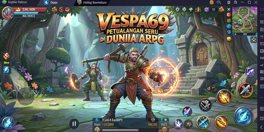 Screenshot menampilkan aksi seru dalam permainan ARPG VESPA69.
